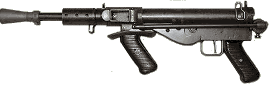 Пистолет - пулемет AuSTEN Mk 1 со сложенным прикладом