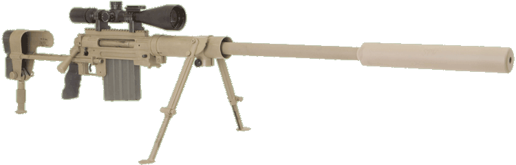 Снайперская винтовка CheyTac M-200 Intervention с глушителем