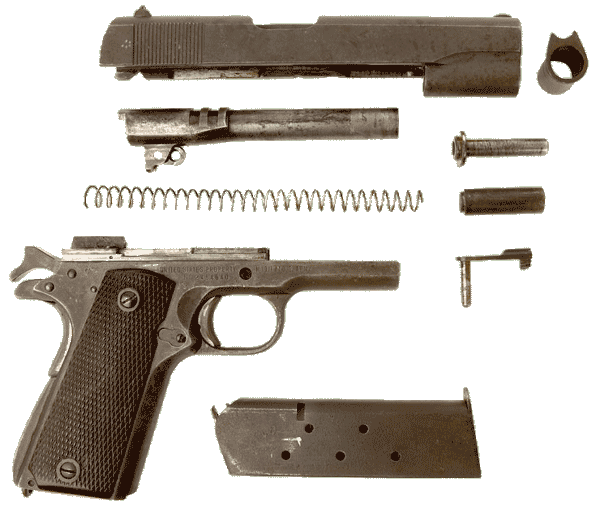 Неполная разборка пистолета Пистолет Colt 1911 (Кольт 1911)
